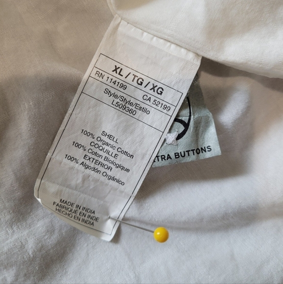 Quick Silver Edition 100% Organic Cotton Button Front Embroidered Shirt Mens XL - Picture 4 of 12